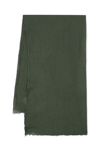 Rick Owens Pashmina frayed-edge scarf - Verde