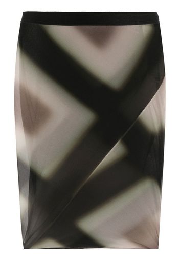 Rick Owens patterned midi skirt - Nero