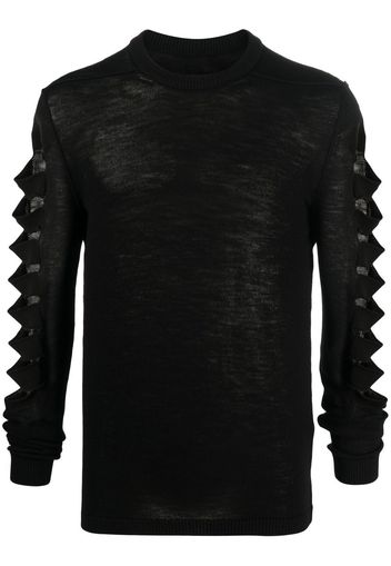 Rick Owens cut-out detail jumper - Nero