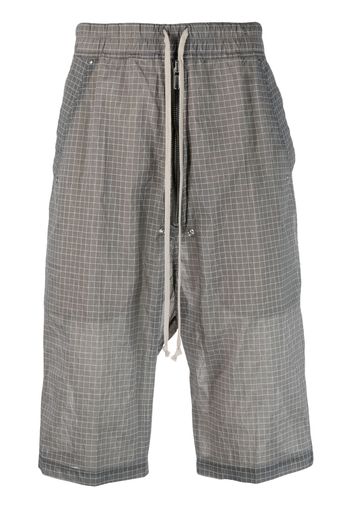 Rick Owens grid-pattern bermuda shorts - Grigio