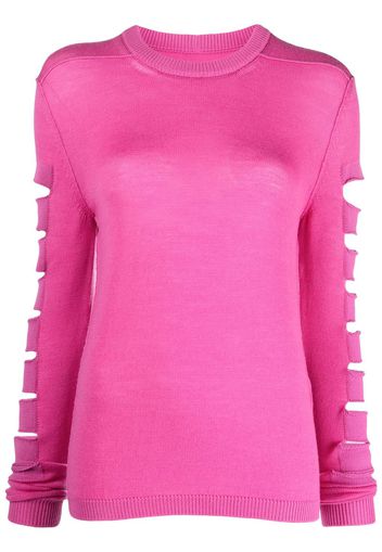 Rick Owens Maglione a coste con cut-out - Rosa