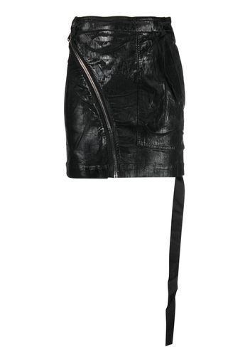 Rick Owens zip-detail mini skirt - Nero