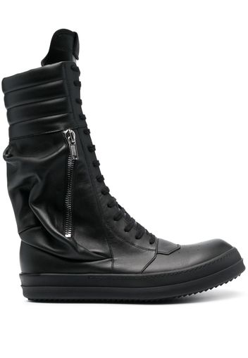 Rick Owens Cargo Basket leather boots - Nero
