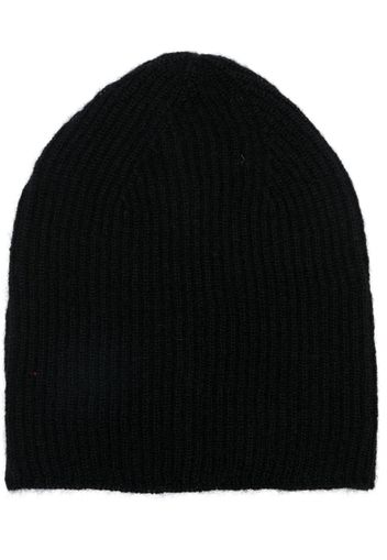 Rick Owens ribbed-knit wool blend beanie - Nero