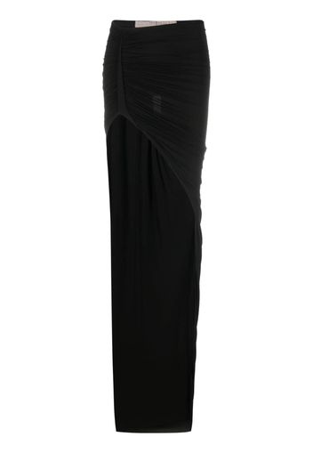 Rick Owens asymmetric maxi skirt - Nero