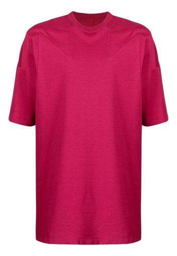 Rick Owens seam-detail short-sleeved cotton T-shirt - Viola