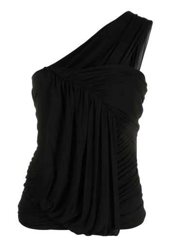 Rick Owens Edfu draped one-shoulder blouse - Nero