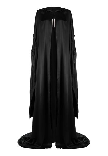 Rick Owens hooded silk-satin gown - Nero