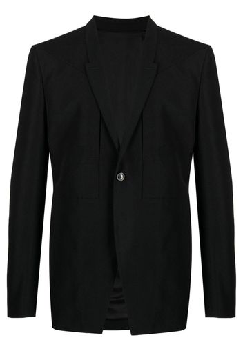 Rick Owens seam-detail single-breasted blazer - Nero