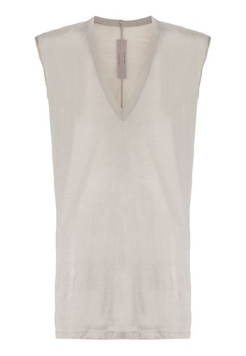 Rick Owens V-neck organic cotton tank top - Grigio