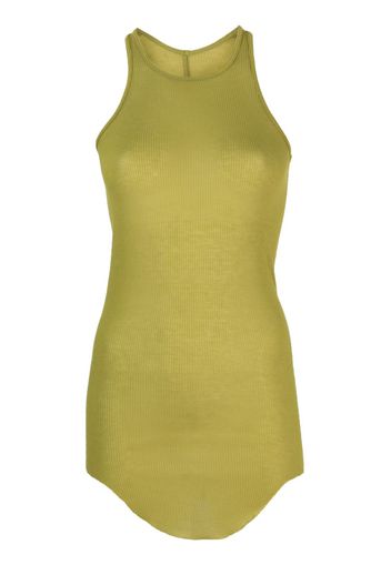 Rick Owens semi-sheer ribbed tank top - Verde