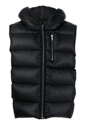 Rick Owens Gilet Sealed con zip trapuntato - Nero