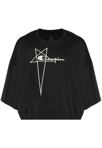 Rick Owens x Champion Tommy T cropped T-shirt - Nero