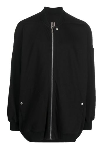 Rick Owens zip-up cotton bomber jacket - Nero