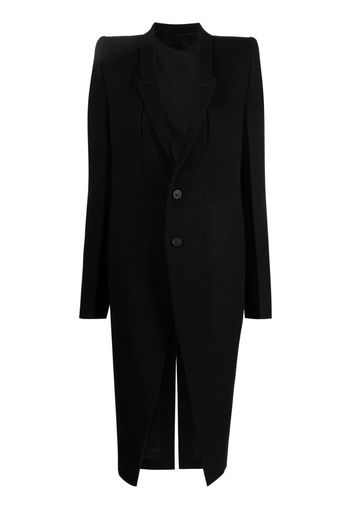 Rick Owens buttoned wool long coat - Nero