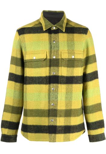 Rick Owens plaidchecked shirt jacket - Verde