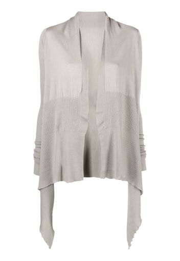 Rick Owens asymmetric virgin-wool cardigan - Grigio