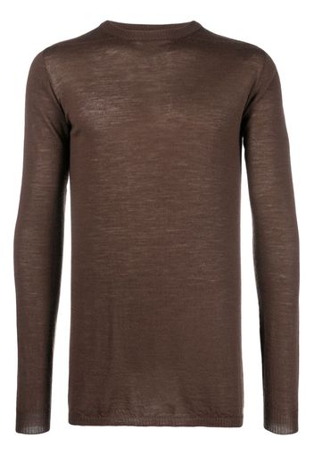 Rick Owens crew-neck virgin wool jumper - Marrone