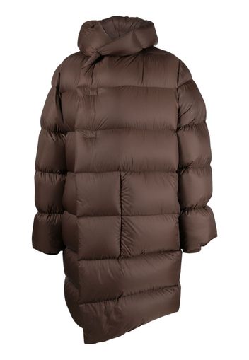 Rick Owens oversized hooded padded coat - Marrone