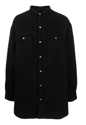 Rick Owens press-stud fastening virgin-wool coat - Nero