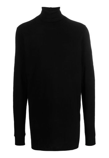 Rick Owens roll-neck organic cotton jumper - Nero