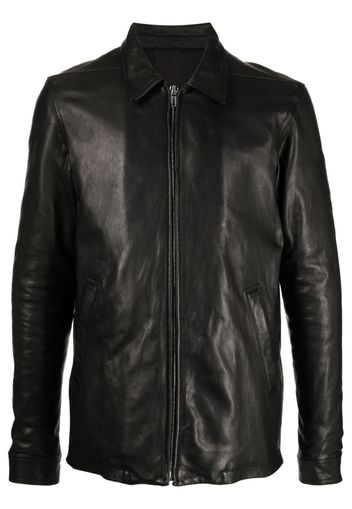 Rick Owens zip-up leather jacket - Nero