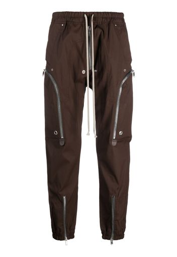 Rick Owens zip-pockets tapered-leg trousers - Marrone