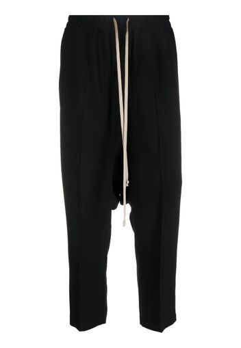 Rick Owens drop-crotch cropped trousers - Nero