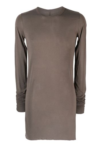 Rick Owens long-sleeved marl-knit T-shirt - Marrone