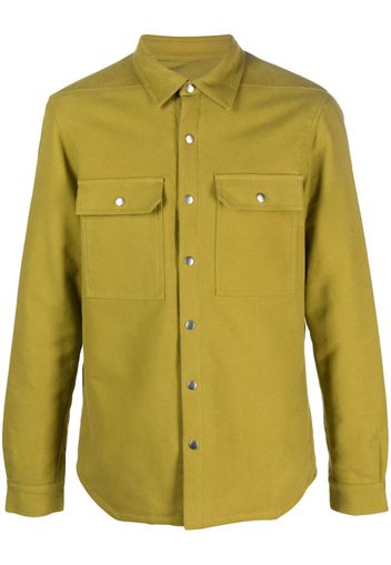 Rick Owens button-up cotton shirt jacket - Verde