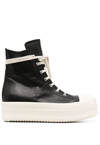 Rick Owens leather high-top sneakers - Nero