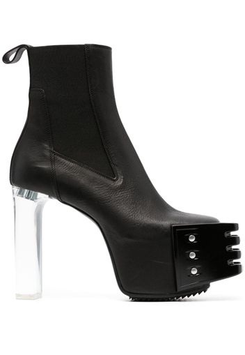 Rick Owens 13mm rivet-detailling platform boots - Nero