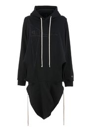 Rick Owens X Champion Banana cotton hoodie - Nero