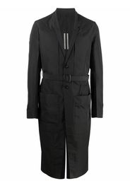 Rick Owens Cappotto con cintura Lido - Nero