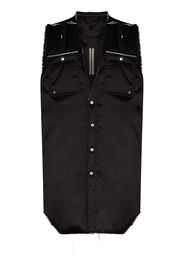 Rick Owens Outershirt unfinished gilet - Nero