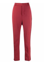 Rick Owens satin trim trousers - Rosso