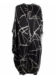 Rick Owens geometric hooded coat - Nero