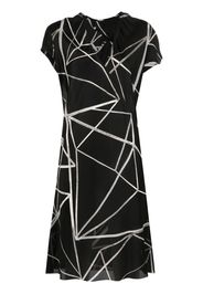 Rick Owens geometric-print wrap dress - Nero