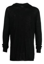 Rick Owens hooded wool sweatshirt - Nero