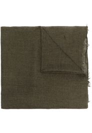 Rick Owens frayed-edge cashmere scarf - Verde