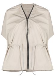 Rick Owens Sail short-sleeve leather jacket - Marrone