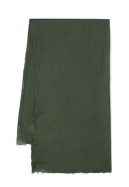 Rick Owens Pashmina frayed-edge scarf - Verde