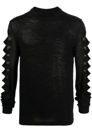 Rick Owens cut-out detail jumper - Nero