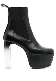 Rick Owens 145mm leather platform boots - Nero