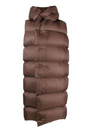 Rick Owens elongated quilted padded gilet - Marrone