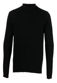 Rick Owens funnel-neck recycled-cashmere jumper - Nero