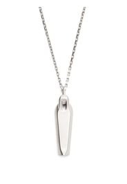 Rick Owens logo-engraved Sarcophagus Charm necklace - Argento