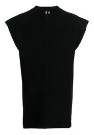 Rick Owens cap-sleeves knitted top - Nero