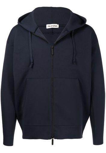 RITO STRUCTURE relaxed zip-up hoodie - Blu