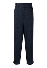 RITO STRUCTURE cropped linen jeans - Blu